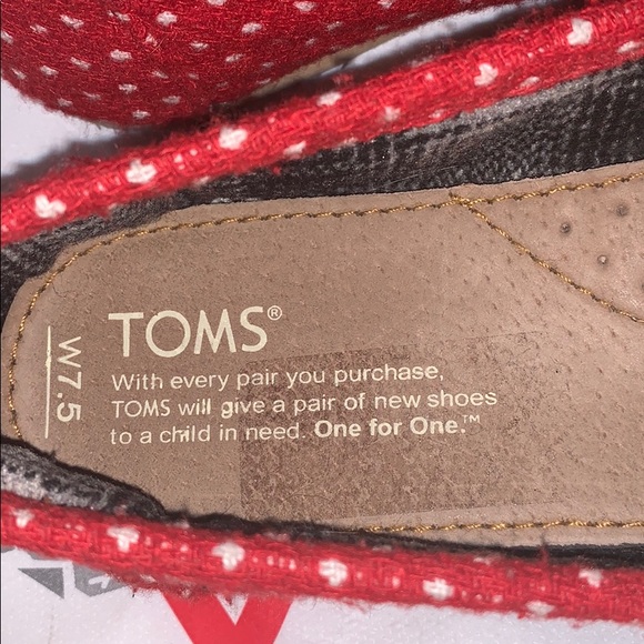 Toms sz. 7.5-red polka dot - Picture 5 of 6